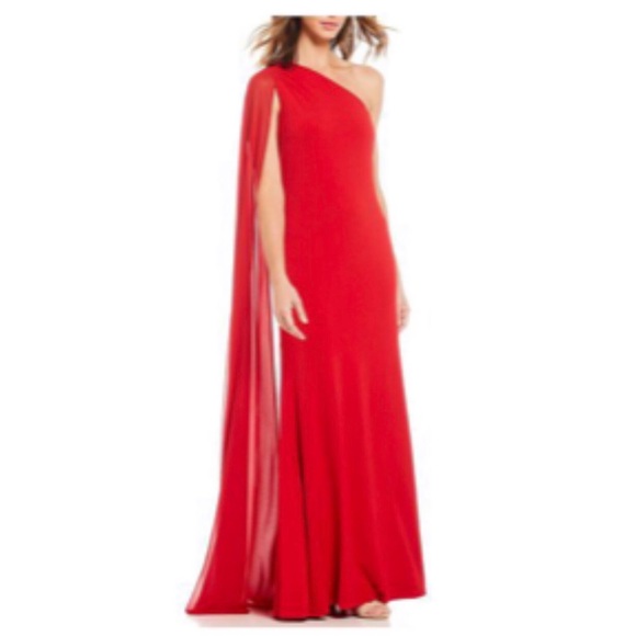 calvin klein red gown